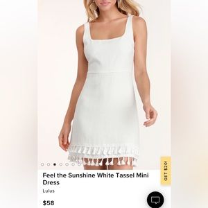 White lulus dress, never worn